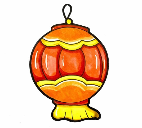漂亮又简单的灯笼简笔画 漂亮又简单的灯笼简笔画
