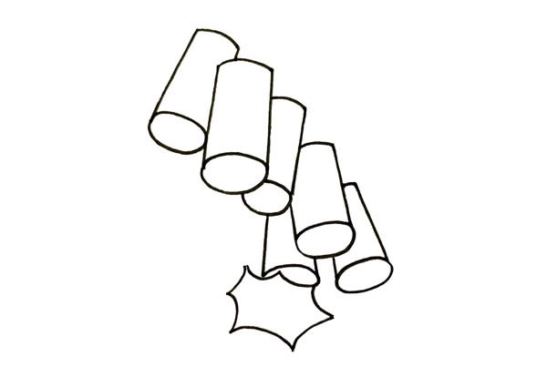 喜庆的鞭炮简笔画 喜庆的鞭炮简笔画