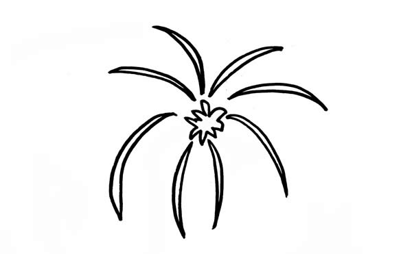 彩色的烟花简笔画