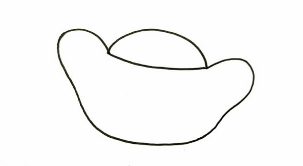 可爱的卡通金元宝简笔画