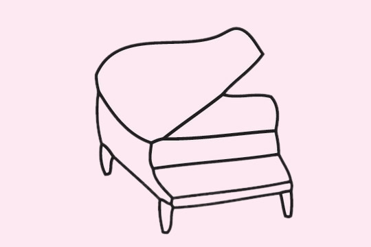 分享几幅钢琴的简笔画