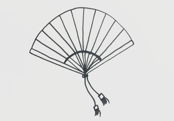 古代扇子简笔画步骤 古代扇子简笔画步骤