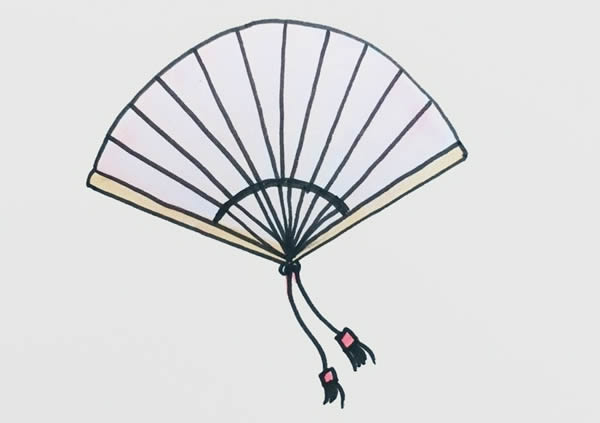 古代扇子简笔画步骤 古代扇子简笔画步骤