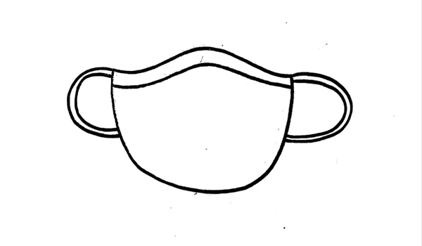 口罩简笔画画法步骤