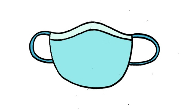 口罩简笔画画法步骤