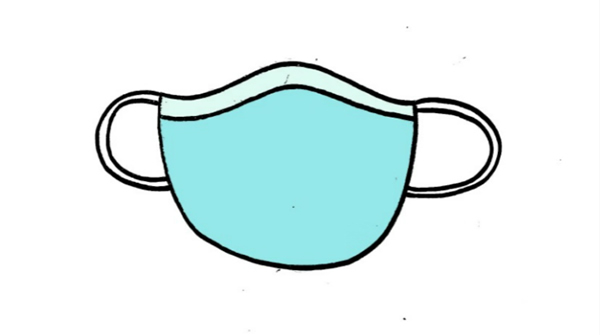 口罩简笔画画法步骤