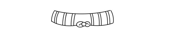 蓝色的裙子简笔画