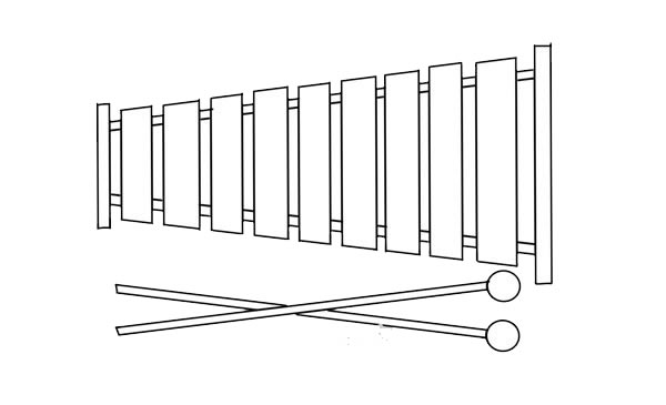 彩色木琴简笔画步骤