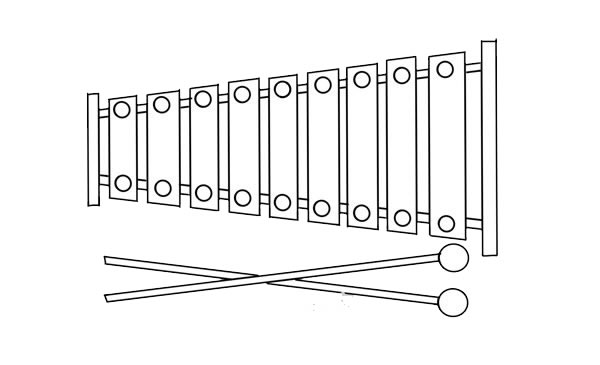 彩色木琴简笔画步骤