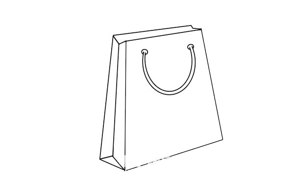 绿色购物袋简笔画