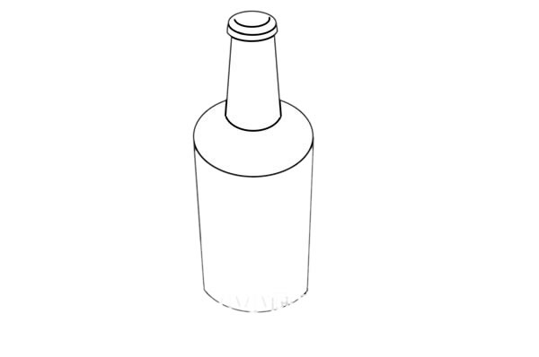 啤酒简笔画带涂色