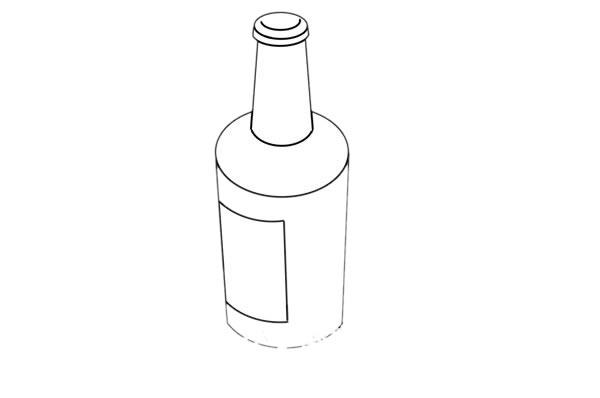 啤酒简笔画带涂色