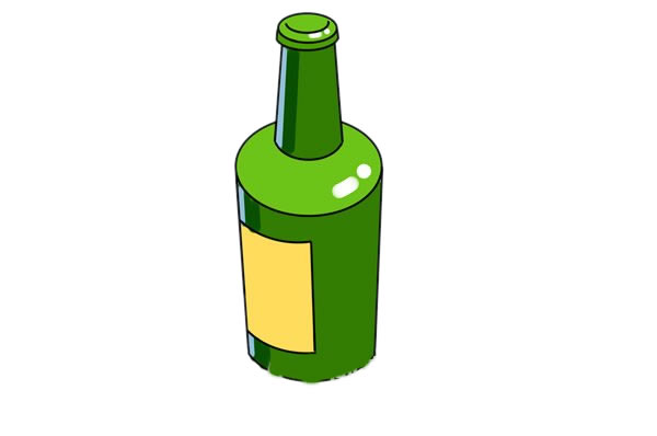 啤酒简笔画带涂色