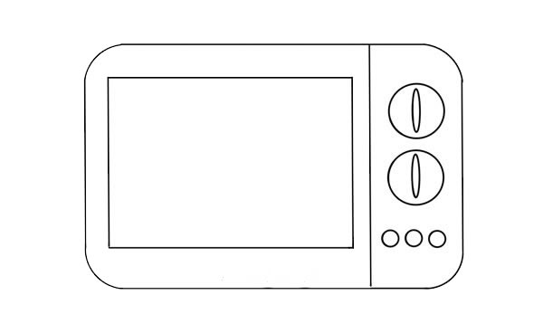 非常简单的微波炉简笔画