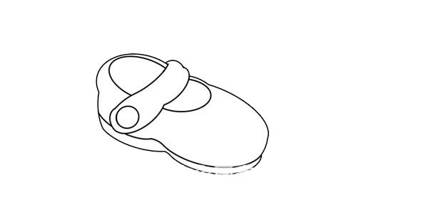 粉色小凉鞋简笔画 粉色小凉鞋简笔画