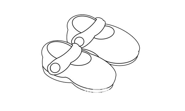 粉色小凉鞋简笔画 粉色小凉鞋简笔画