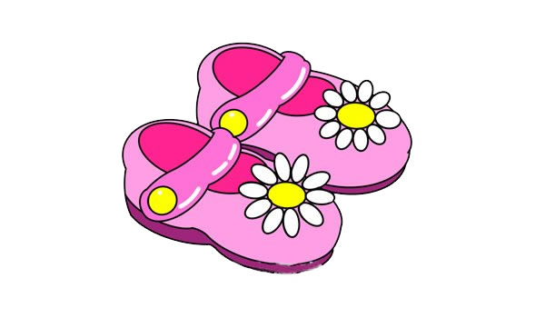 粉色小凉鞋简笔画 粉色小凉鞋简笔画