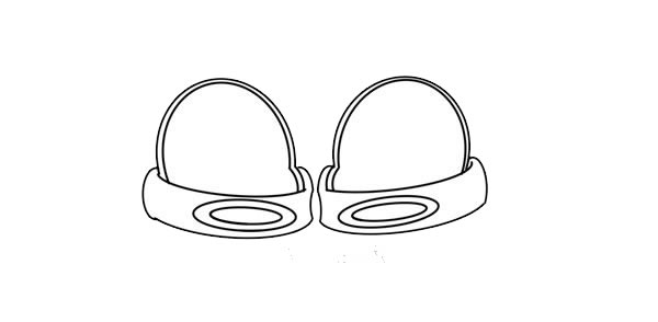 可爱的凉拖鞋简笔画步骤