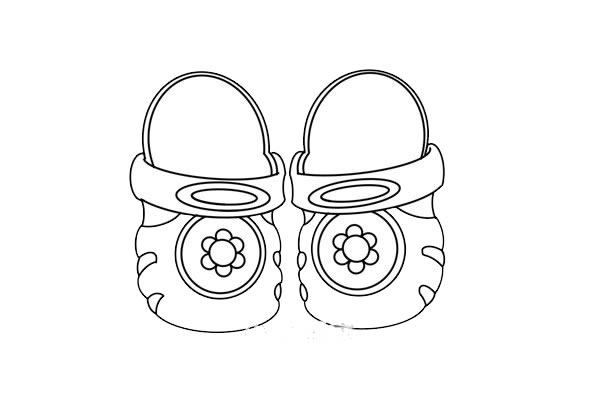 可爱的凉拖鞋简笔画步骤