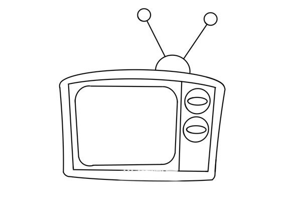 老款电视机简笔画步骤