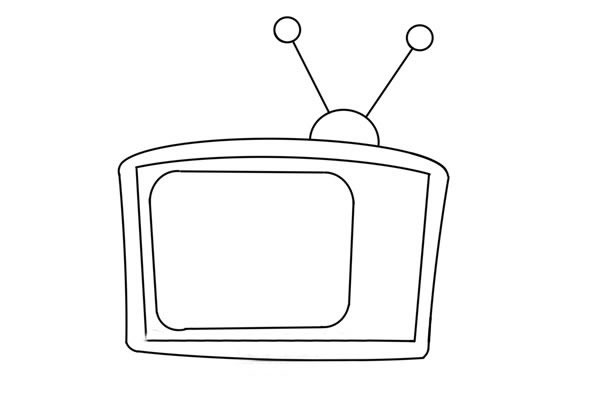 老款电视机简笔画步骤