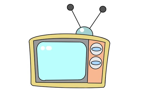 老款电视机简笔画步骤