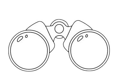 分享几款望远镜简笔画