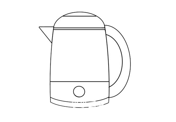 红色的热水壶简笔画