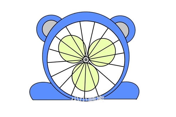 电风扇简笔画步骤