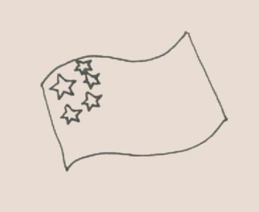 国旗简笔画步骤