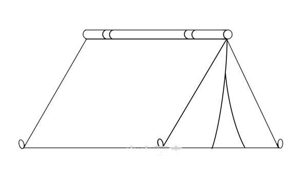 简单的军用帐篷简笔画 简单的军用帐篷简笔画