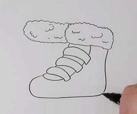 滑冰鞋儿童简笔画步骤