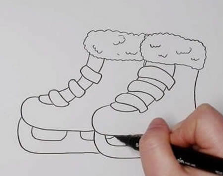 滑冰鞋儿童简笔画步骤