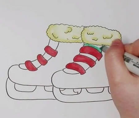 滑冰鞋儿童简笔画步骤