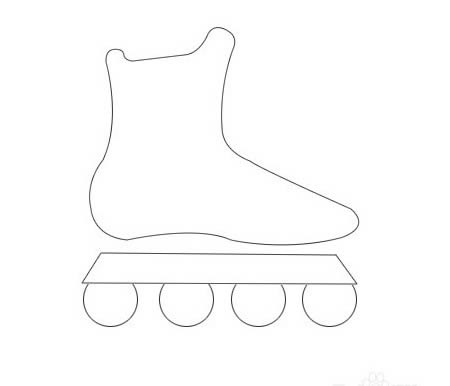 滑冰鞋儿童简笔画步骤
