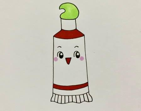 卡通的牙膏简笔画步骤 卡通的牙膏简笔画步骤