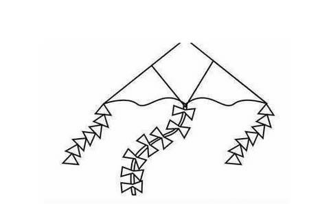 几组不同的风筝简笔画