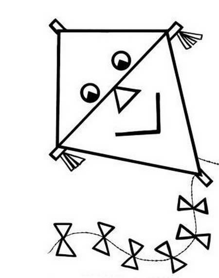 几组不同的风筝简笔画