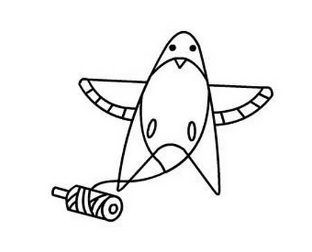 几组不同的风筝简笔画