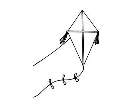 几组不同的风筝简笔画