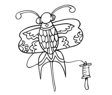 几组不同的风筝简笔画