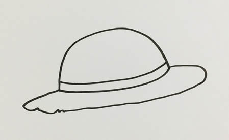 漂亮的草帽简笔画