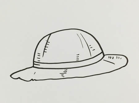 漂亮的草帽简笔画