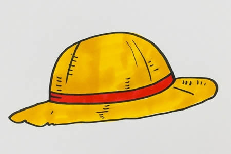 漂亮的草帽简笔画