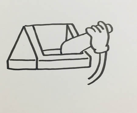 卡通可爱的垃圾桶简笔画