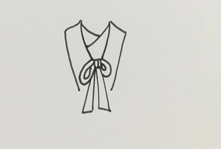 古代女生长裙简笔画