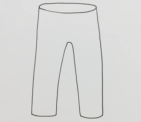 牛仔裤简笔画步骤