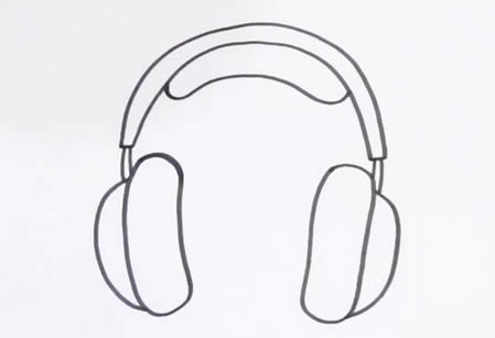 头戴式耳机简笔画怎么画 头戴式耳机简笔画怎么画