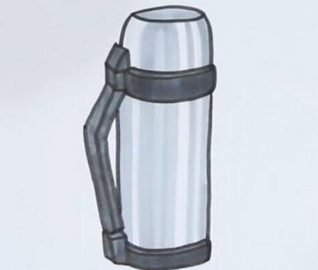 保温杯简笔画步骤