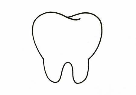 卡通的牙齿简笔画